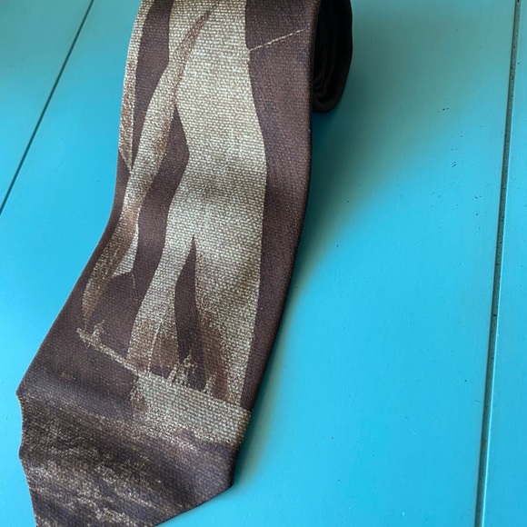 Polo by Ralph Lauren Brown and Tan Patterned Tie - Picture 5 of 5